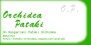 orchidea pataki business card